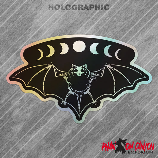 Bat with Moon Phases Sticker