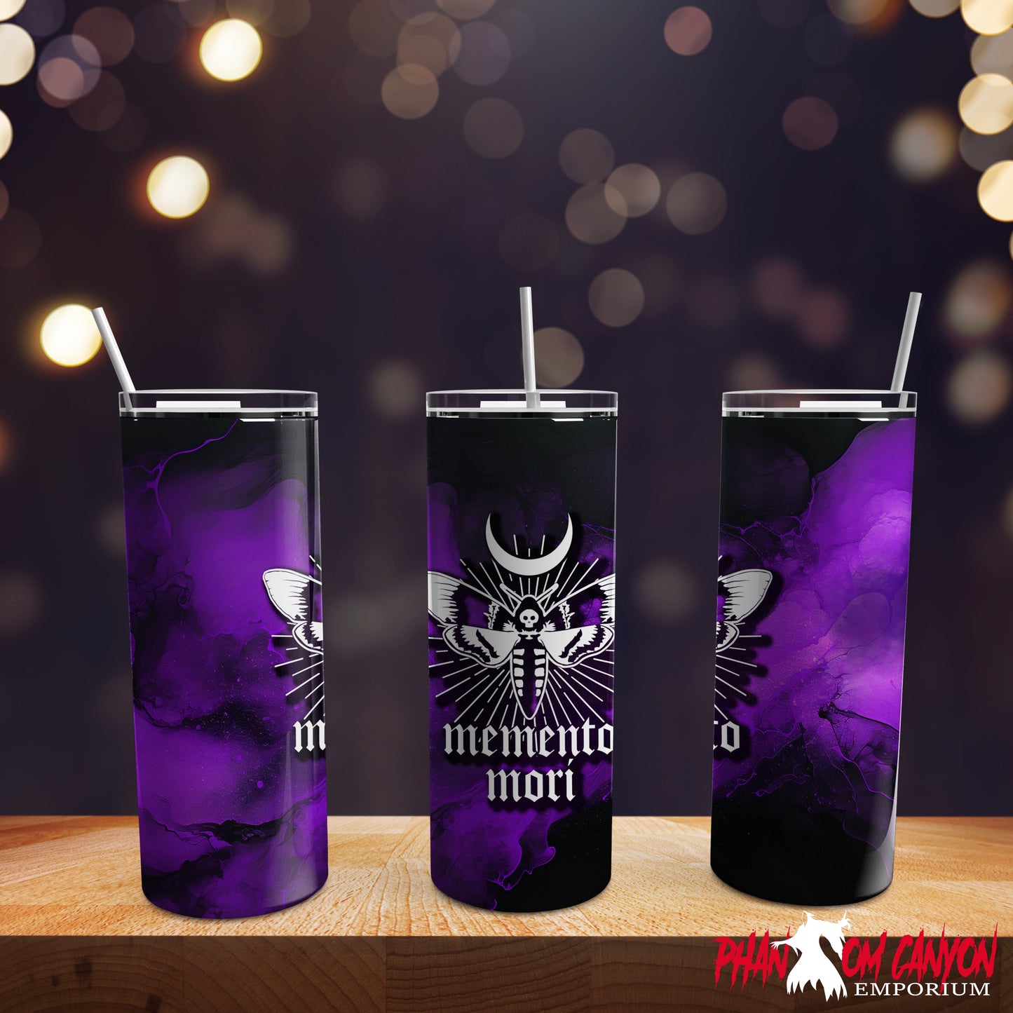 Memento Mori / Death Moth Dark Tumbler